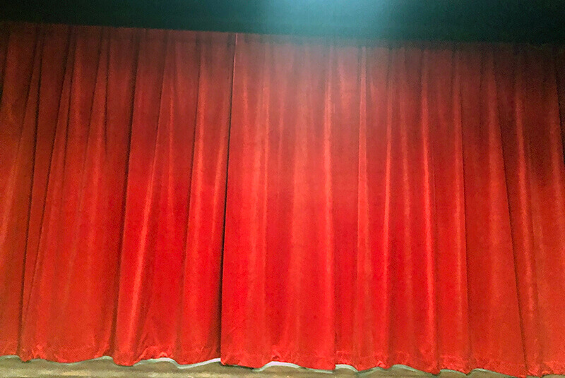 Stage curtain cleaning