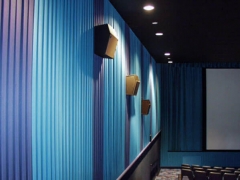 Showcase flat wall pleated drapes